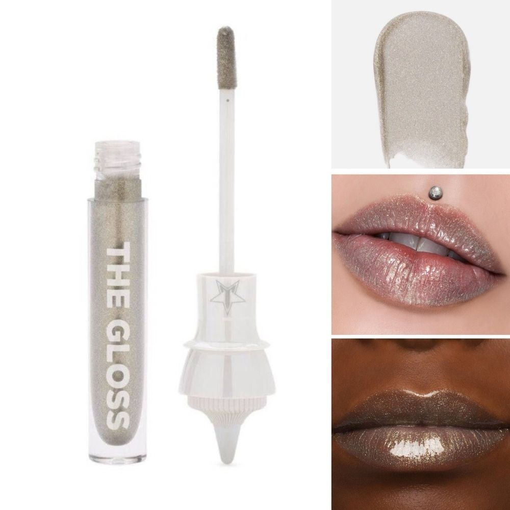 NIB Jeffree Star Silver Glimmer Glitter Coroner's Kiss Lip The Gloss